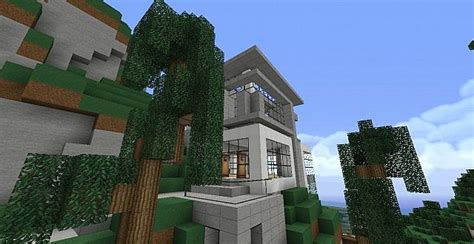 Modern Hillside House Minecraft Project