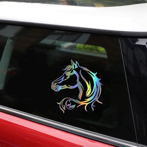 Buy wipersigns 2Pack Horse Head Beautiful Silhouette Decal Bumper Stickers Vinyl Car Sticker and ...