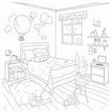 Room Coloring Sheets sketch template