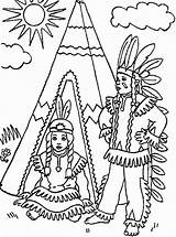 Two Native American In Front Of Teepee Coloring Page  Kids Play Color sketch template