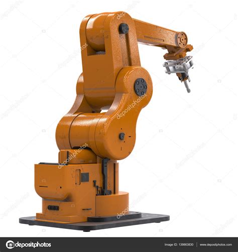 Welding robotic arm isolated on white Stock Illustration by ©phonlamai #139863830