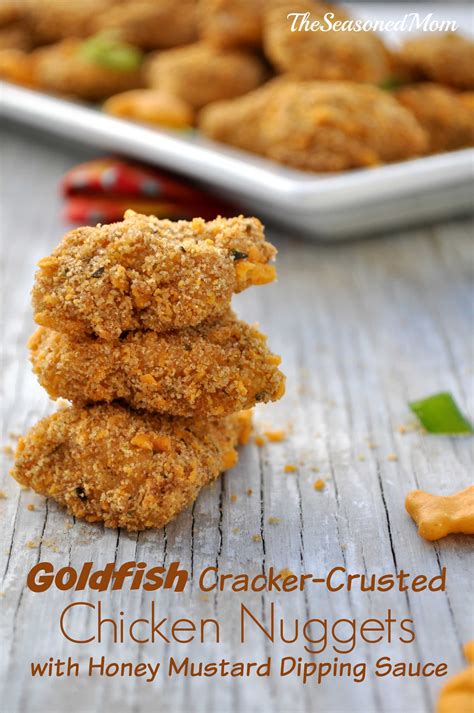 Goldfish Cracker-Crusted Chicken Nuggets with Honey Mustard Dipping ...