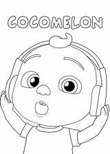 Little Johnny With Headphones Coloring Page  Free Printable sketch template