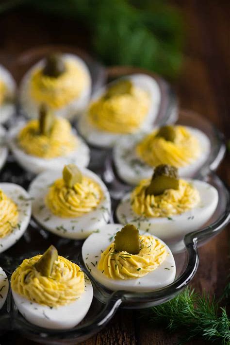 Dill Pickle Deviled Eggs Recipe - Self Proclaimed Foodie