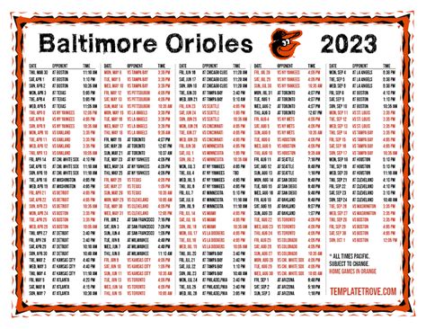 Baltimore Orioles 2025 Schedule - Meryl Suellen