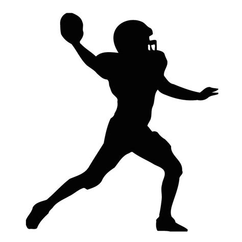 American Football Player Silhouette Black Vinyl Art Wall Decal | More best Silhouette vinyl ...