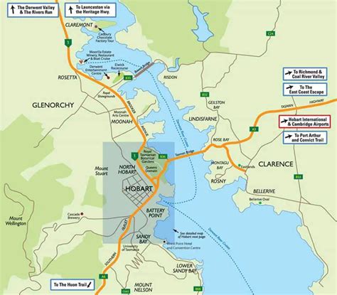 City Map Hobart - Mapsof.Net