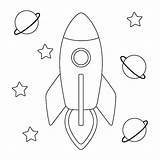 Rocket Coloring Book Printable Ship Pages For Kids  sketch template