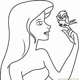Princess Giselle With Birds Coloring Page For Kids  Free Enchanted sketch template