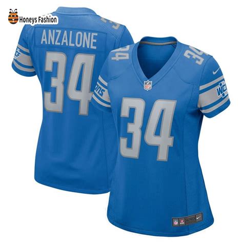 Alex Anzalone Detroit Lions Nike Women's Blue Game Jersey - Honeysfashion