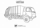 Coloring Pages Kids Garbage Truck To Print sketch template