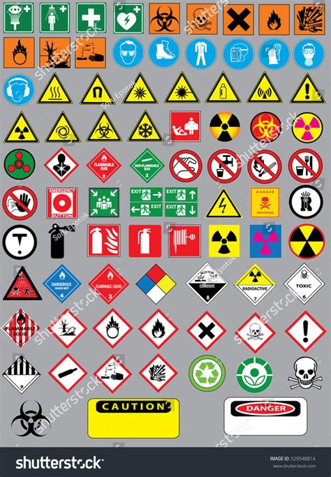 Collection set of chemistry and laboratory warning signs and warning icons #Ad , #Affiliate, # ...