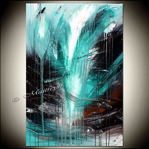 TURQUOISE painting ABSTRACT ART Canvas Original Art Contemporary Paintings Art | eBay