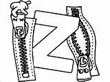 Zipper Coloring Page sketch template