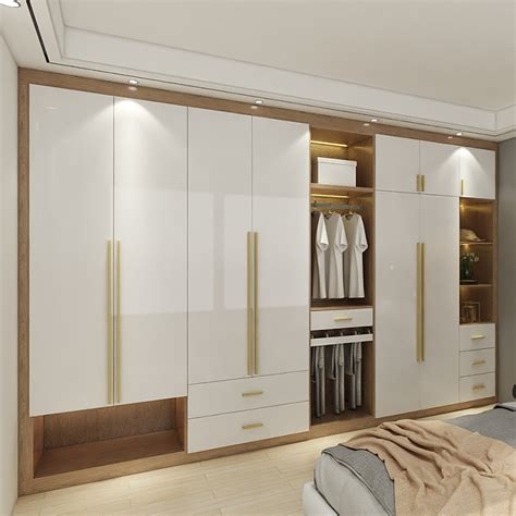 Modern Bedroom Plywood Wardrobe Furniture Set Designs White Sliding ...