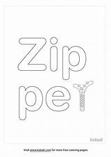 Coloring Zipper Letter Sheet Alphabet Pages Sketch Page sketch template