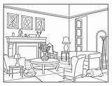 Best Living Room Ideas Coloring Page Pages Bedroom Drawing  sketch template
