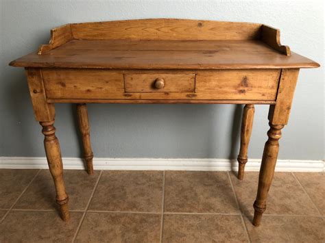Antique Vintage Old Wooden Farmhouse Writing Desk. Nightstand. End ...