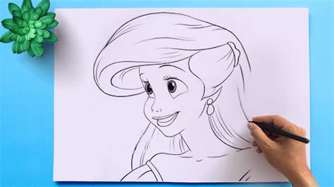 How To Draw Ariel The Little Mermaid - YouTube