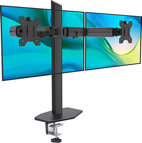 Buy EleTab Dual Monitor Stand - Heavy Duty Dual Arm Monitor Desk Fully Adjustable, Fit 2/Two LCD ...