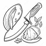 Knife Coloring Page 44043 34805 sketch template