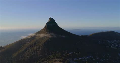 Lion's Head in Golden Light Aerial View Stock Video Footage 00:15 SBV ...