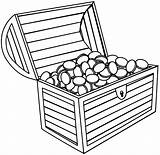 Open Treasure Chest Coloring Page  Home sketch template