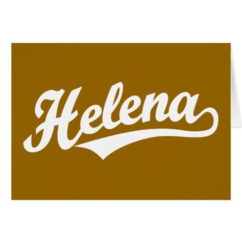 Helena script logo in white greeting card | Zazzle