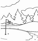 Green Golf Course Coloring Page  Free Printable Pages sketch template