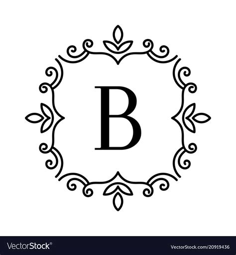 Vintage decor logo Royalty Free Vector Image - VectorStock