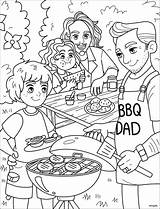 Summer BBQ With Two Dads Coloring Page  Crayolacom sketch template