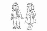 girl winter Clothes coloring 538645 sketch template