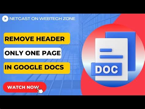 How To Remove Header Only One Page In Google Docs | Edit Single Page Header/Footer in Google ...