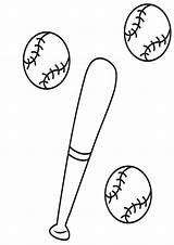 Printable Baseball Bat Coloring Pages sketch template