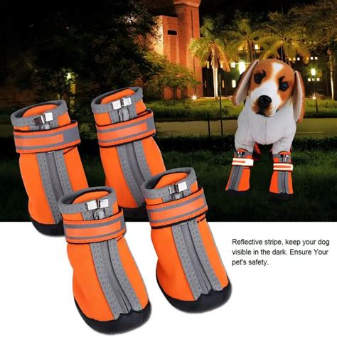 2 Pairs/Set Pet Dog Shoes Winter Warm Boots Cotton Anti Slip Rain Shoes ...