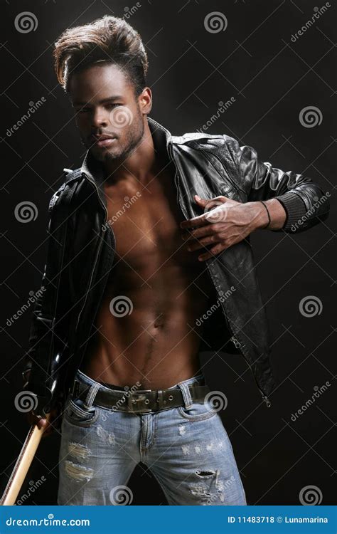 Afro American Leather Rock Star Musician Royalty Free Stock Photos ...