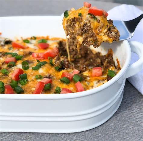 Keto Taco Casserole - Curbing Carbs