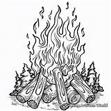 Campfire Coloring Pages  Free & Printable sketch template