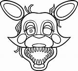 FNAF Foxy Coloring Pages sketch template