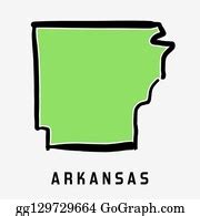 510 Arkansas Map Outline Clip Art | Royalty Free - GoGraph