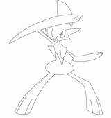 Mega Gallade Pokemon Coloring Page Free Pok Sketch Coloring sketch template