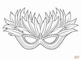 Dibujo De Máscara Veneciana Mardi Gras Para Colorear  Dibujos sketch template