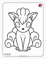 Pokemon Vulpix Pdf Coloring Page sketch template