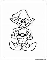 Coloriage lutin Noel Adorable Avec le Grand Sourire  JeColoriecom sketch template