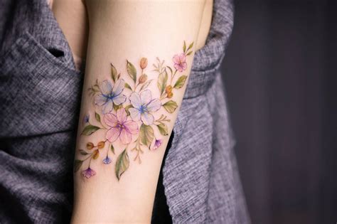 11 the most gentle flower tattoos for girls by Silo | iNKPPL