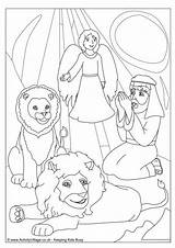Daniel And The Lions Den Coloring Pages For Kids sketch template
