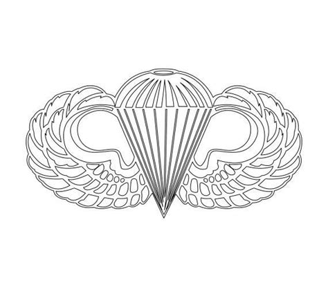 US Army Basic Parachutist Badge Vector Files Dxf Eps Svg Ai - Etsy ...