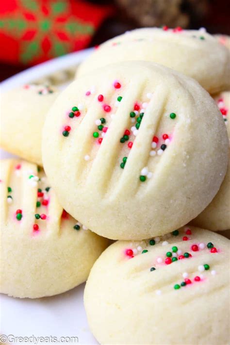 Whipped Shortbread Cookies (Christmas Cookies) - Greedy Eats