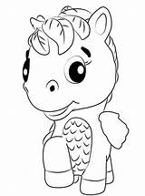 Kids N Funcom  Coloring Page Hatchimals Horse sketch template