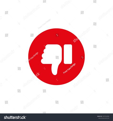 Red Thumbs Down Icon White Background Stock Vector (Royalty Free) 1997532836 | Shutterstock